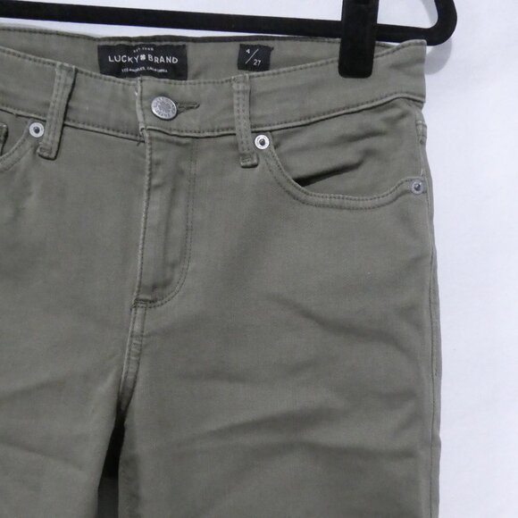 LUCKY BRAND - Ava - Skinny | size 4/27 | Stylish Olive Green Slim Fit Pants - Picture 5 of 16